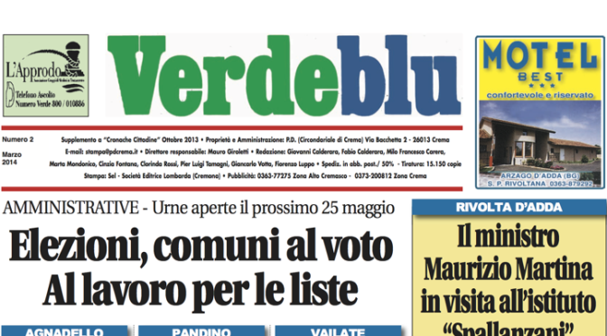 Verdeblu numero 2, marzo 2014