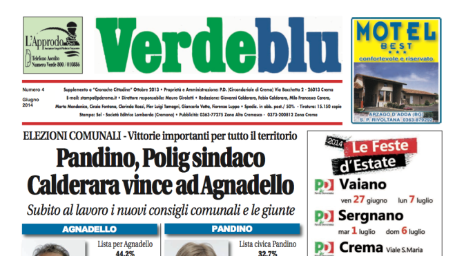 Verdeblu numero 4, giugno 2014