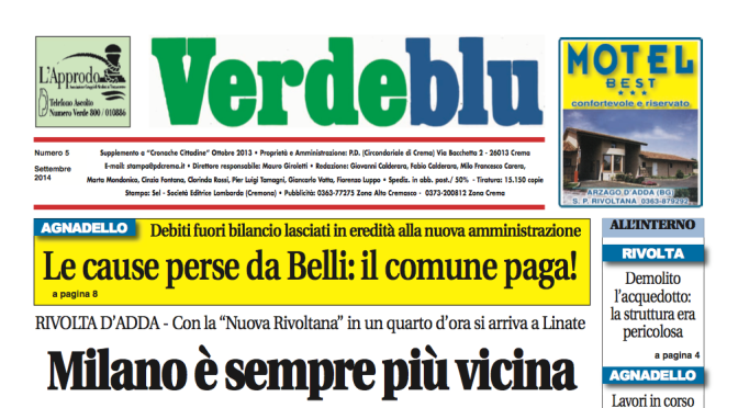 Verdeblu numero 5, settembre 2014