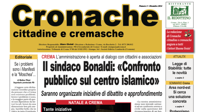 Cronache Cittadine e Cremasche, dicembre 2014