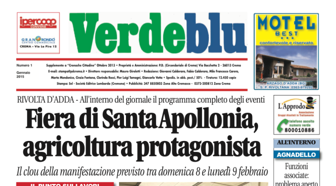 Verdeblu numero 1, gennaio 2015