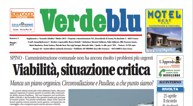 Verdeblu numero 3, maggio 2015