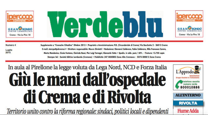 Verdeblu numero 4, luglio 2015