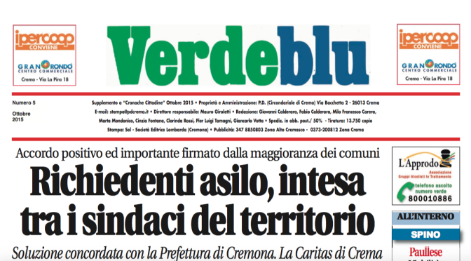 Verdeblu numero 5, ottobre 2015