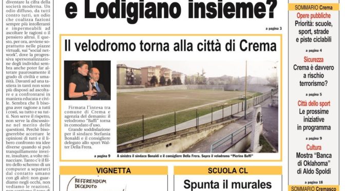 Cronache Cittadine e Cremasche – Aprile 2016