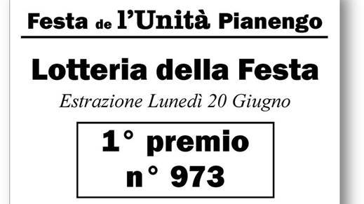 Festa de l’Unità di Pianengo: ecco il numero estratto nella lotteria