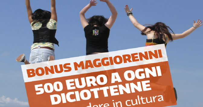 Bonus cultura ai diciottenni al via: attivato il sito www.18app.it