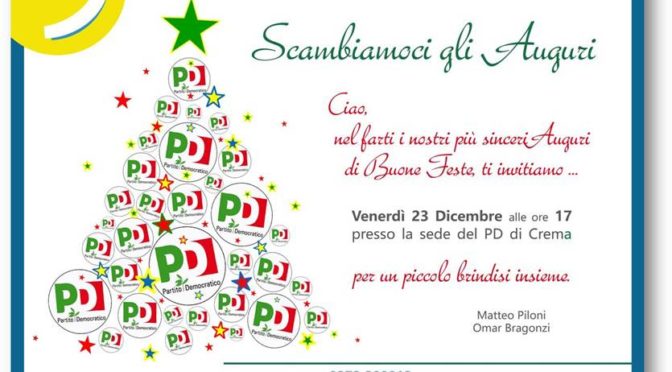 Scambio di auguri in sede PD a Crema