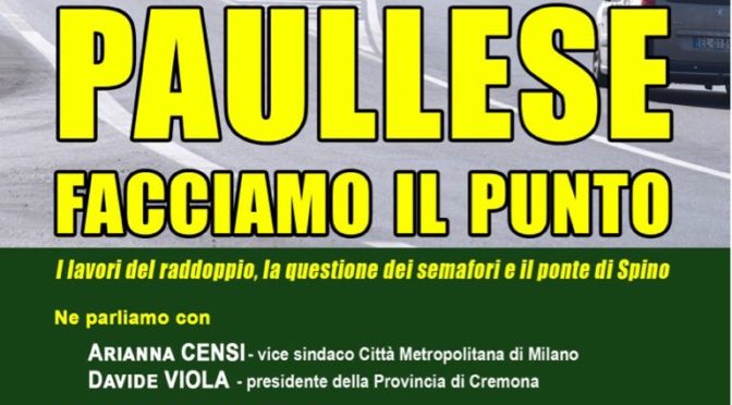 Paullese: facciamo il punto. Iniziativa pubblica venerdì 29 giugno