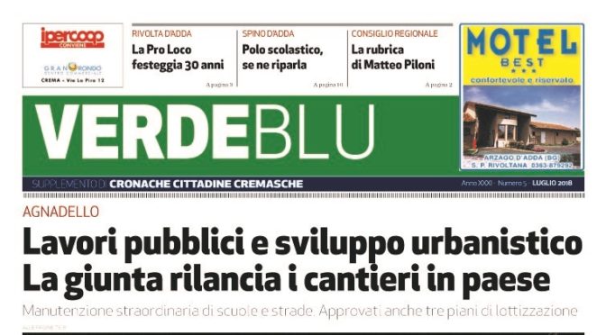 Verdeblu – Luglio 2018