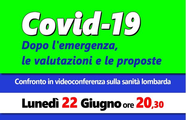 Lunedì 22 giugno confronto sulla sanità lombarda in diretta facebook