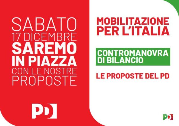 Una Legge di Bilancio sbagliata: il Partito Democratico in piazza per difendere sanità pubblica e politiche sociali